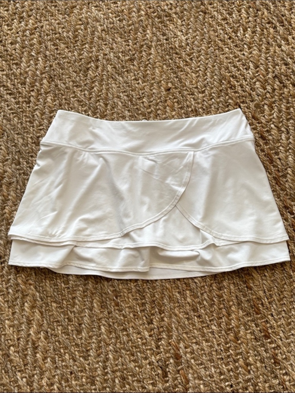 White Layered Ruffle Active Skort - Women's